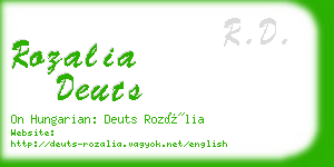 rozalia deuts business card